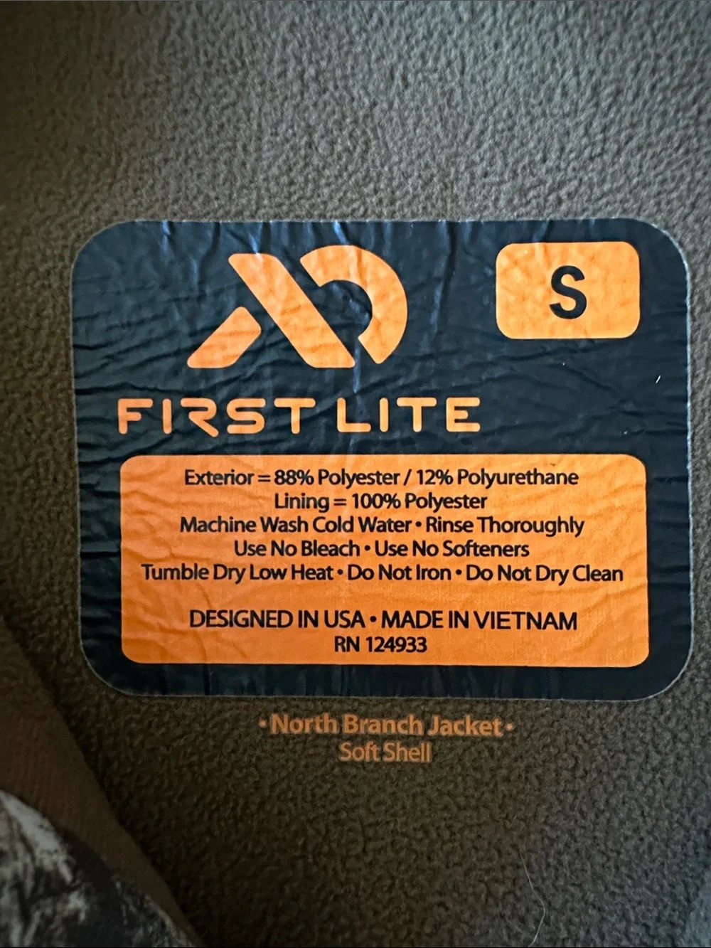 First Lite Realtree Camo Quarter-Zip softshell size S
